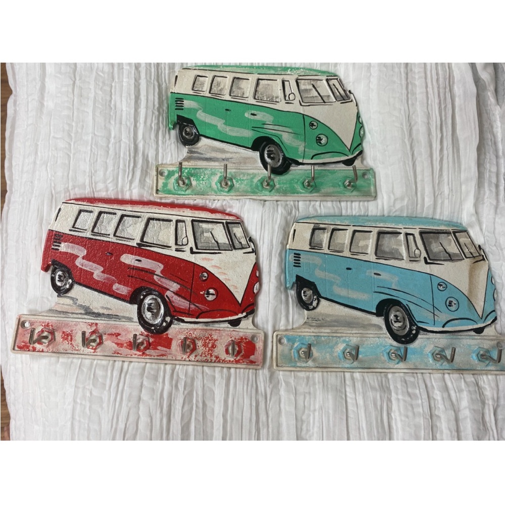 Vintage Van Cast Iron Wall Hooks Set